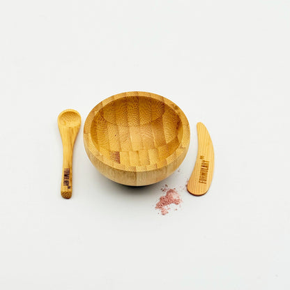 Organic Bamboo Treatment Set - Bowl, Spoon & Spatula