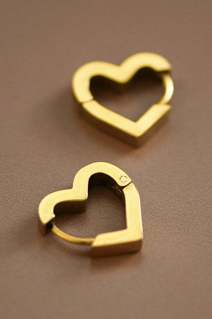 18K Gold Plated Waterproof Stainless Steel Hoop Earrings - 7010: S0OX3T7010