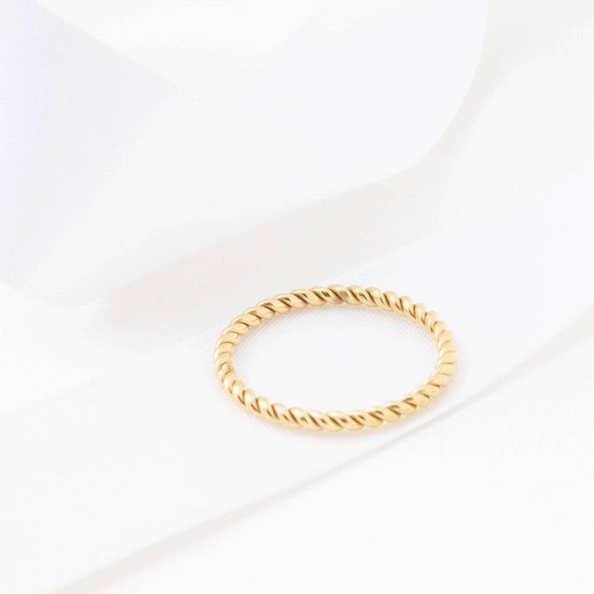 14K Gold Filled PLUS™ Braided Spacer Ring: Gold / 6
