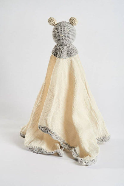Organic Muslin Lovey Blanket Grey