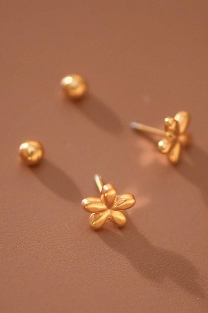 18K Gold Plated Waterproof Stainless Steel Stud Earrings - 7751: S0OX3T7751
