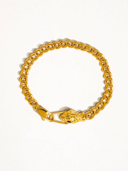Habu 18K Gold Non-Tarnish Serpent Bracelet: Yellow Gold