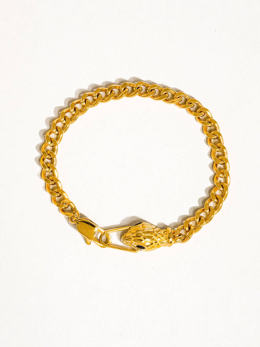 Habu 18K Gold Non-Tarnish Serpent Bracelet: Yellow Gold