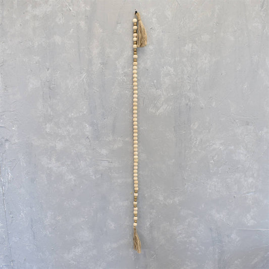 Boho Wood Bead Garland 42''