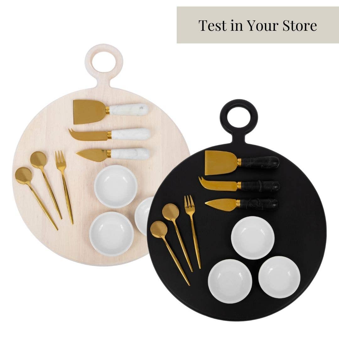 10 Piece Black  Charcuterie Board Gift Set Starter Kit