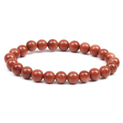 8MM Elastic Natural Stone Bracelets - Green stone