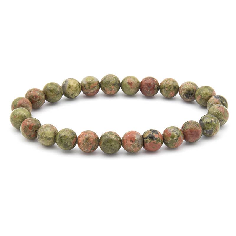 8MM Elastic Natural Stone Bracelets - CS: Phoenix stone