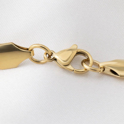 14K Gold plated 7.5 PLUS™ Herringbone Chain Bracelet: Gold