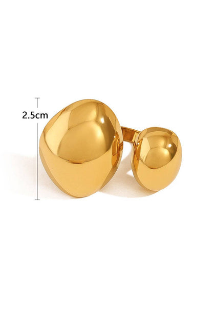 18K Gold Plated Waterproof Stainless Steel Ring -