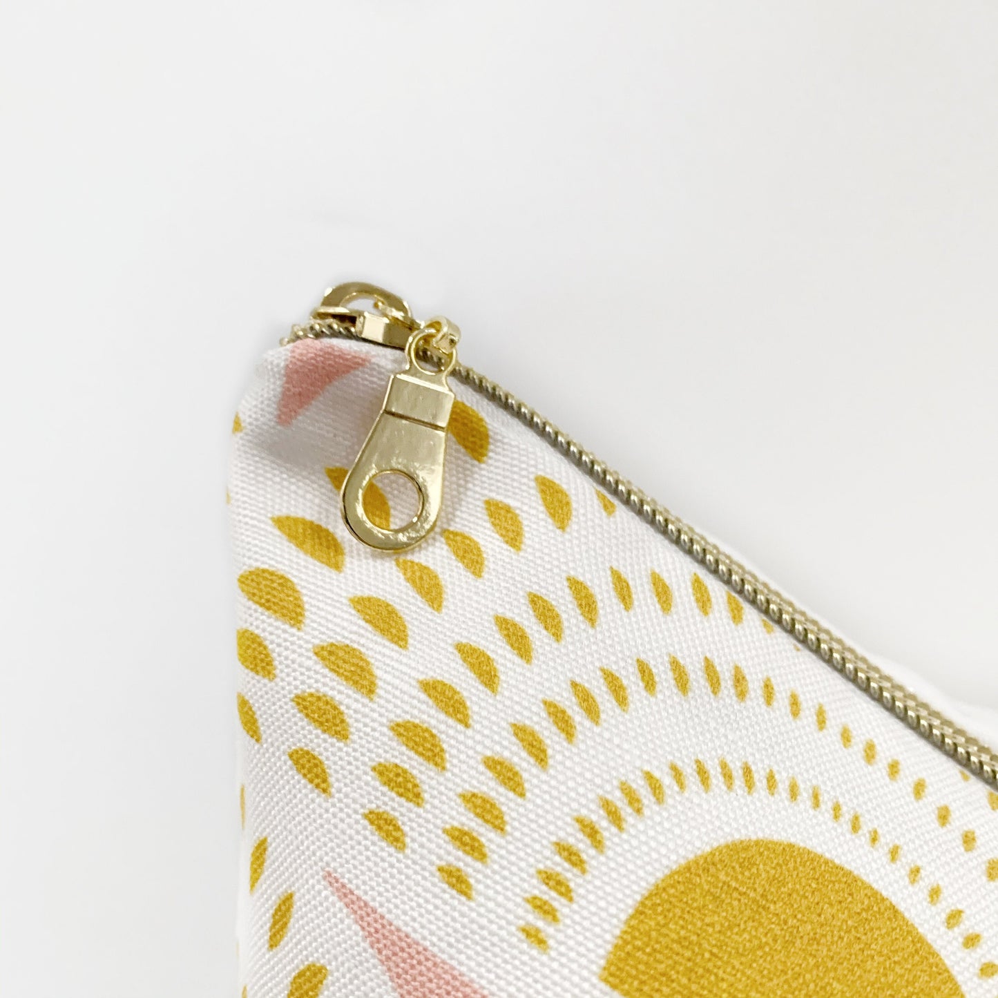 Cover Only | Aurora Blush and Goldenrod Geometric Suns| Designed by Heather Dutton | Dogwood Denim Accent Pillow | Machine Washable