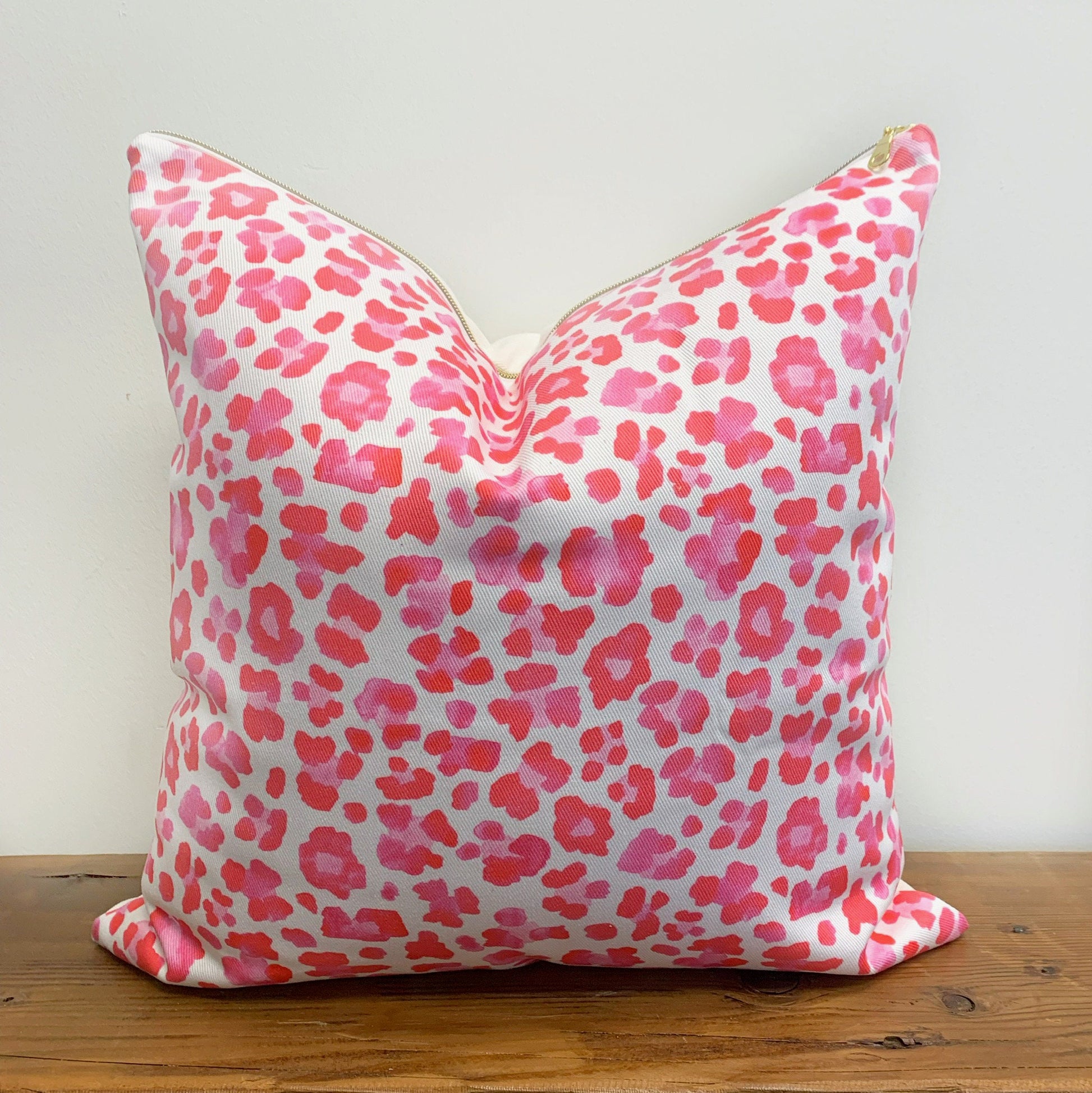 INCLUDES INSERTS 15x15 | Pink Leopard Print Pillow | Designed by Danika Herrick | Grandmillennial Pillow | 15x15