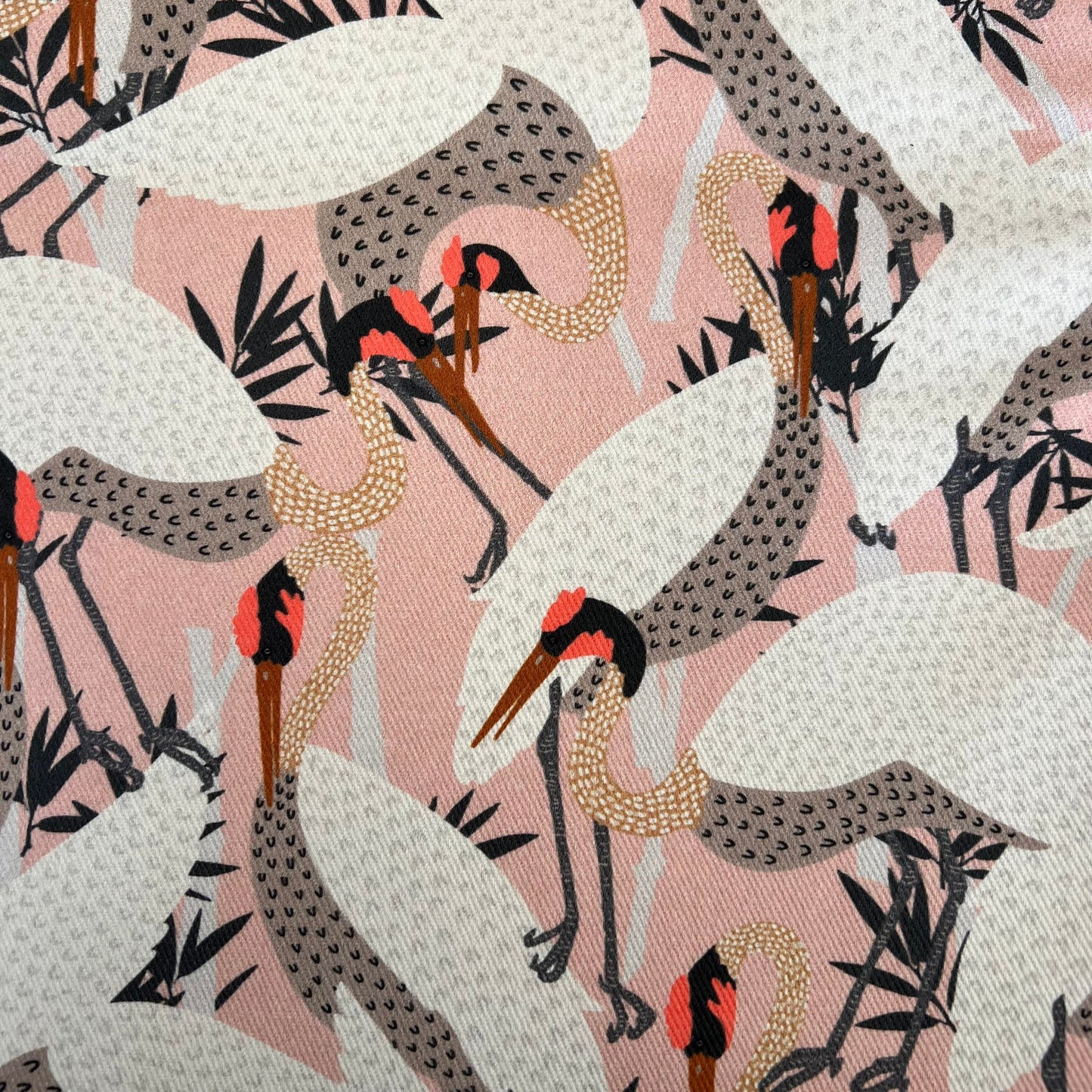 INCLUDES INSERTS 15x15 | Vintage Pink Herons | Designed By Holli Zollinger | Art Deco Accent Pillow | 15x15