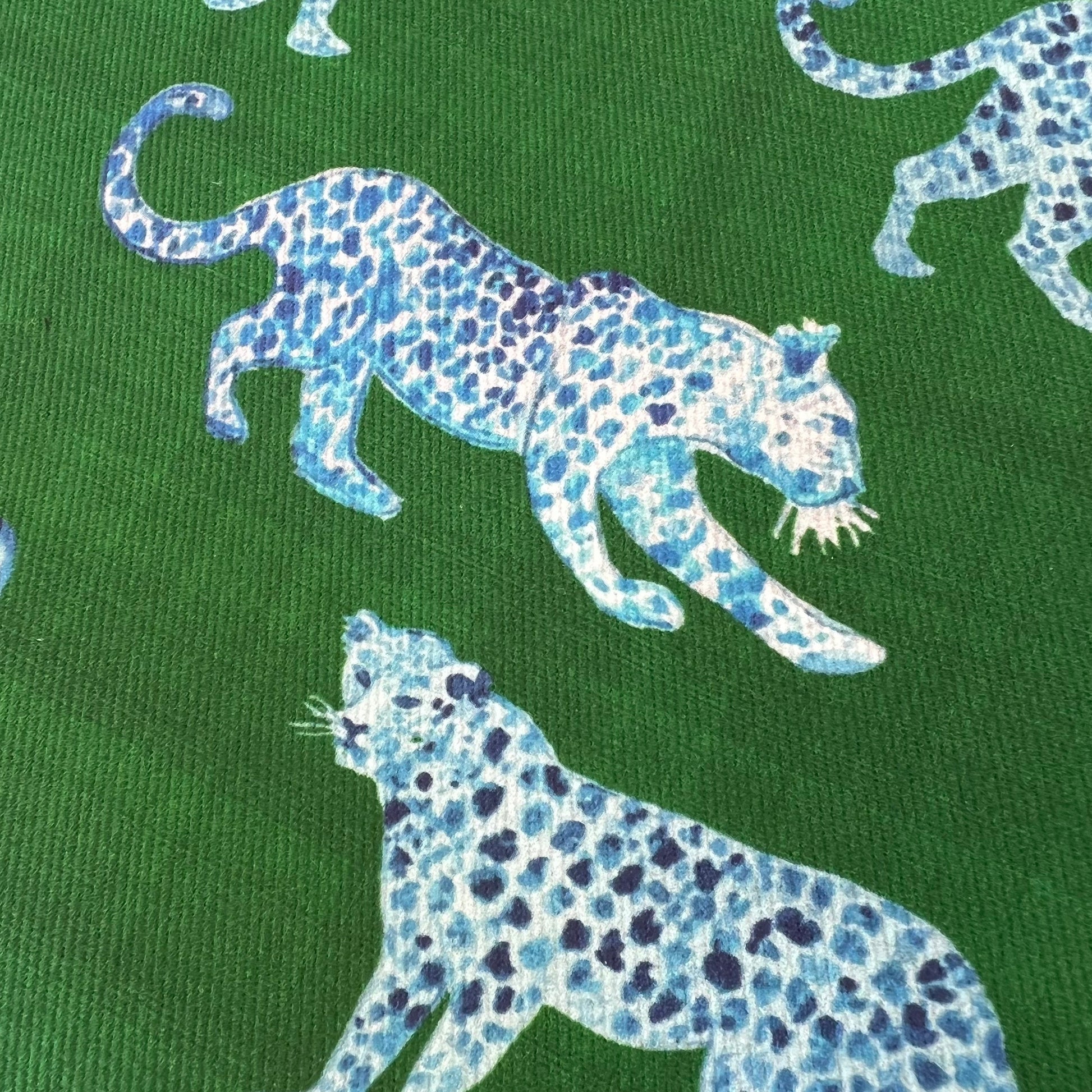 Cover Only | Green and Blue Leopards by Danika Herrick | Chinoiserie Pillow