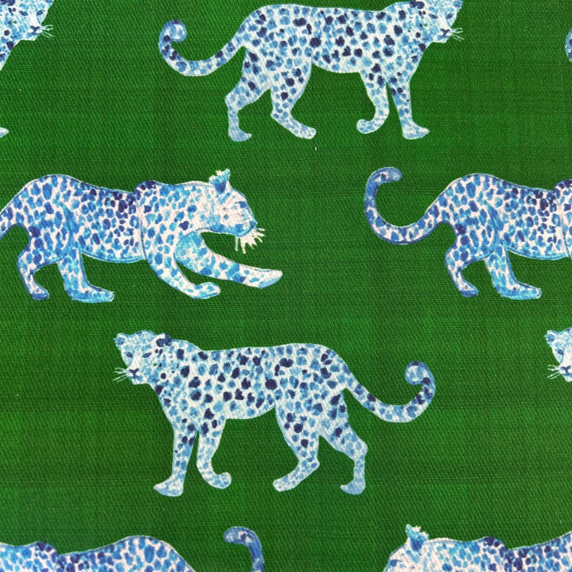 Cover Only | Green and Blue Leopards by Danika Herrick | Chinoiserie Pillow