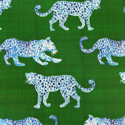 Cover Only | Green and Blue Leopards by Danika Herrick | Chinoiserie Pillow