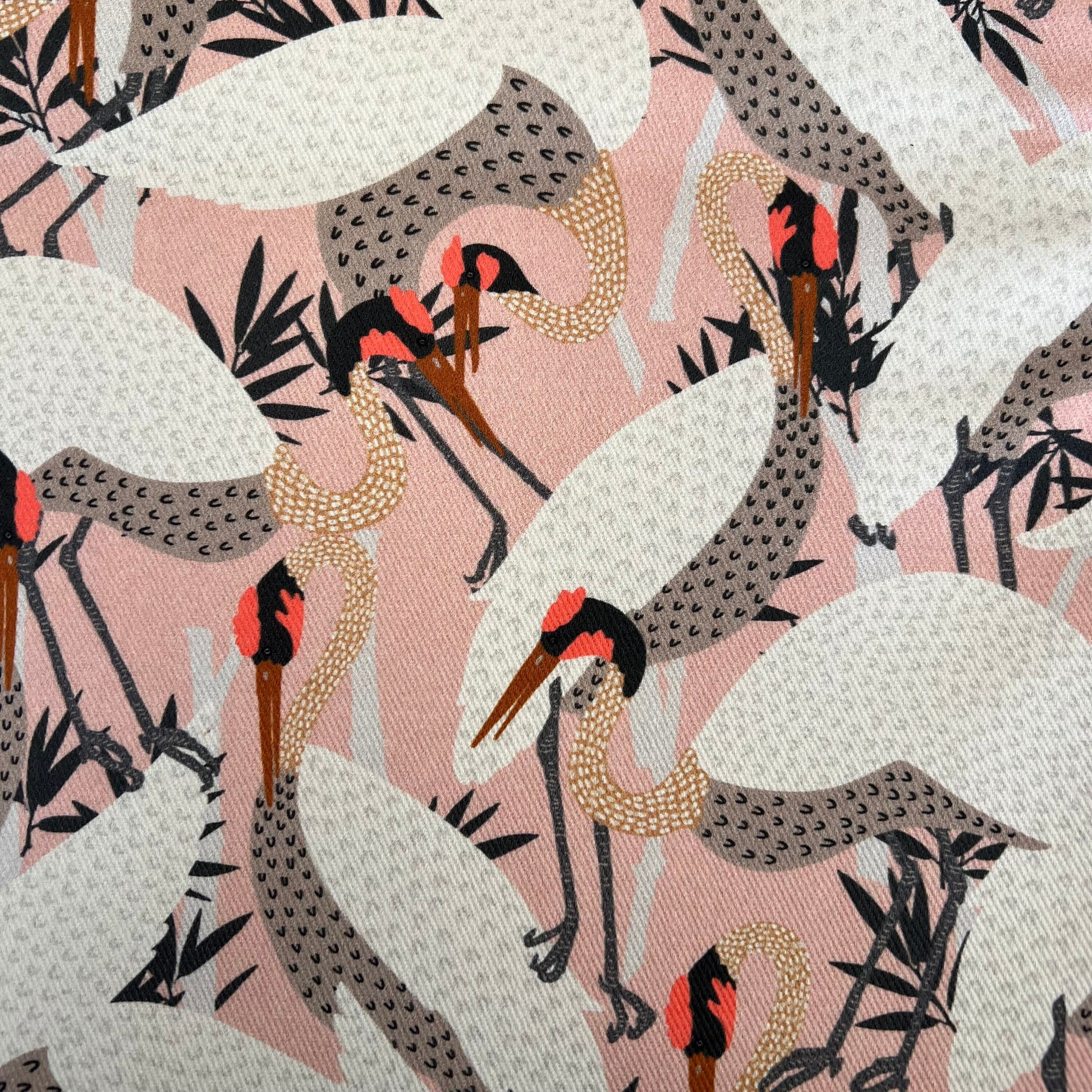 Cover Only | Vintage Pink Herons | Designed by Holli Zollinger | Art Deco Accent Pillow | Pink Nursery Decor