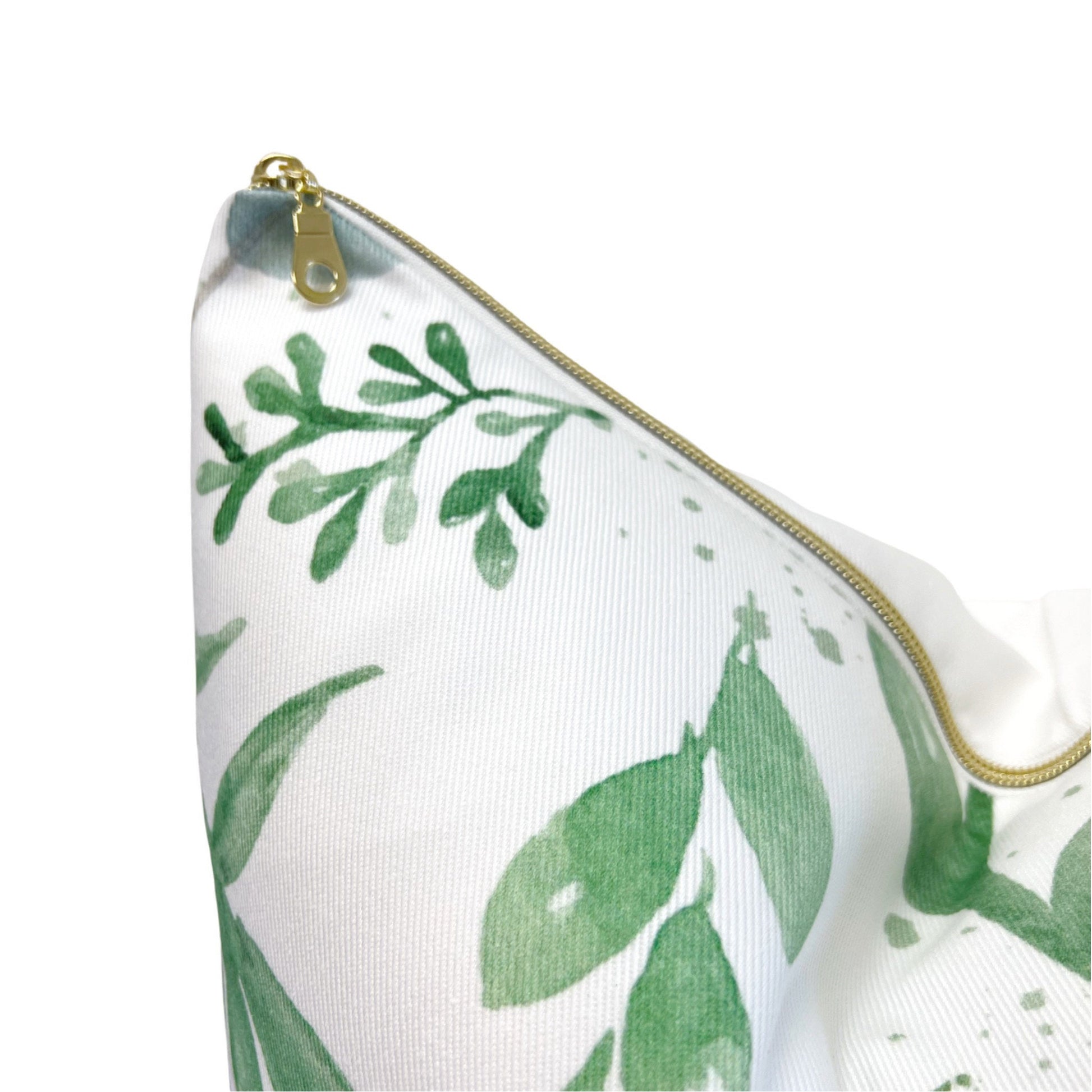 Cover Only | Seamless Watercolor Leaves | Eucalyptus Leaves | Blue and Green | Grandmillennial Accent Pillow | Nursery