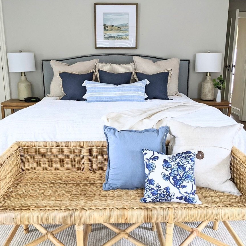 Cover Only | Chinoiserie Blue and White Floral | Chinoiserie Ginger Jar Accent Pillow