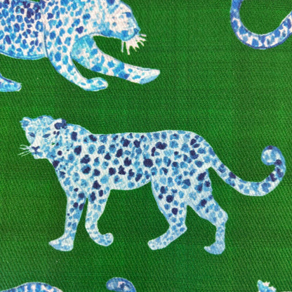 Cover Only | Green and Blue Leopards by Danika Herrick | Chinoiserie Pillow