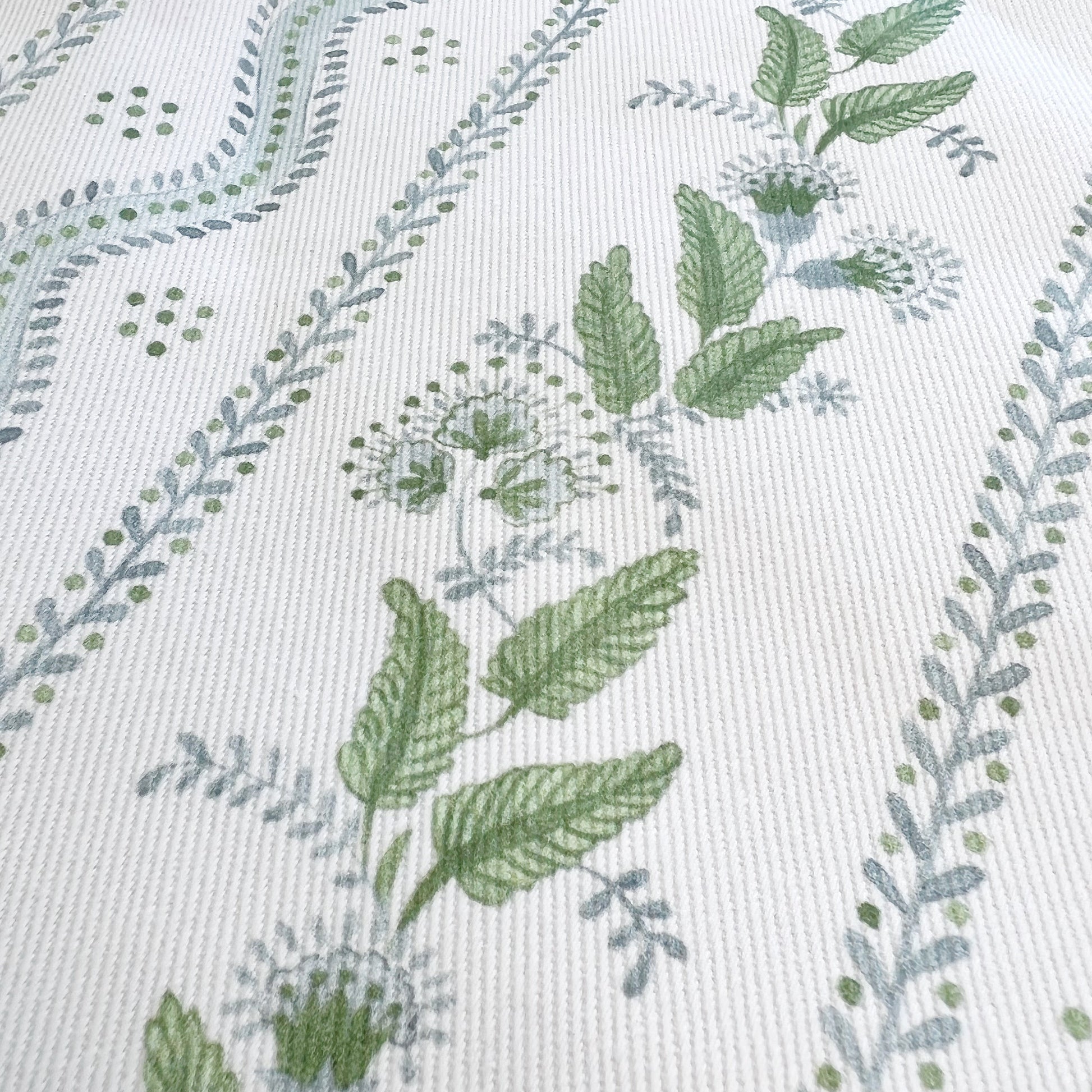 Cover Only | Emma Stripe Soft Blue and Green | Designed by Danika Herrick | Grandmillennial Accent Pillow