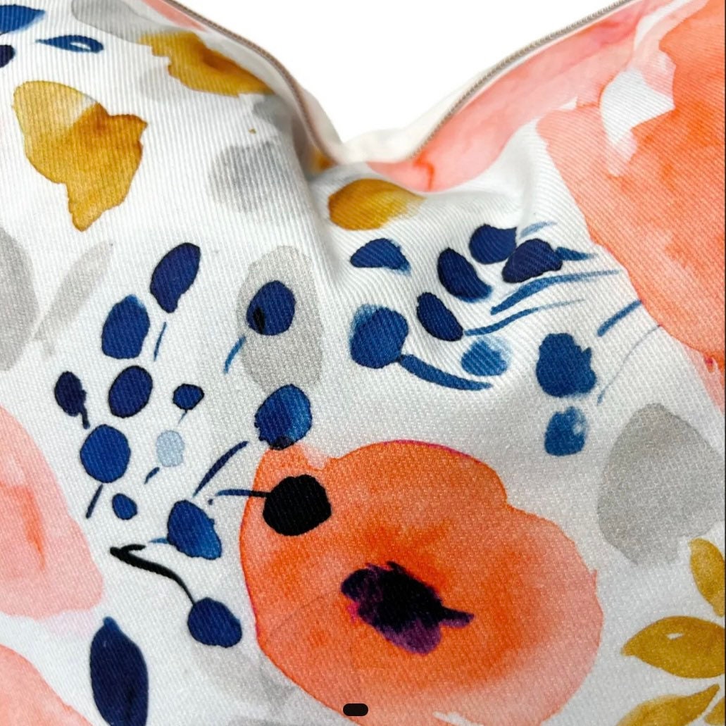 Cover Only | Genevieve Floral | Designed by Crystal Walen | Grandmillennial Accent Pillow