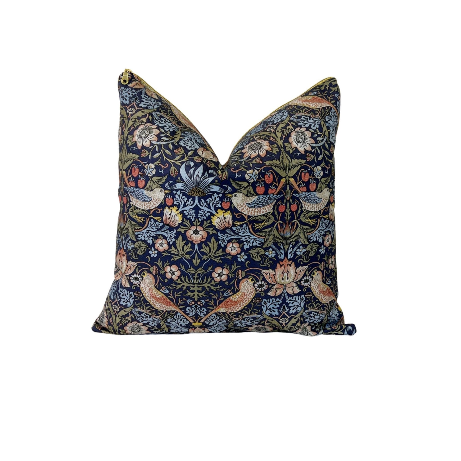 Cover Only | Strawberry Thief | Designed by William Morris | Grandmillennial Accent Pillow