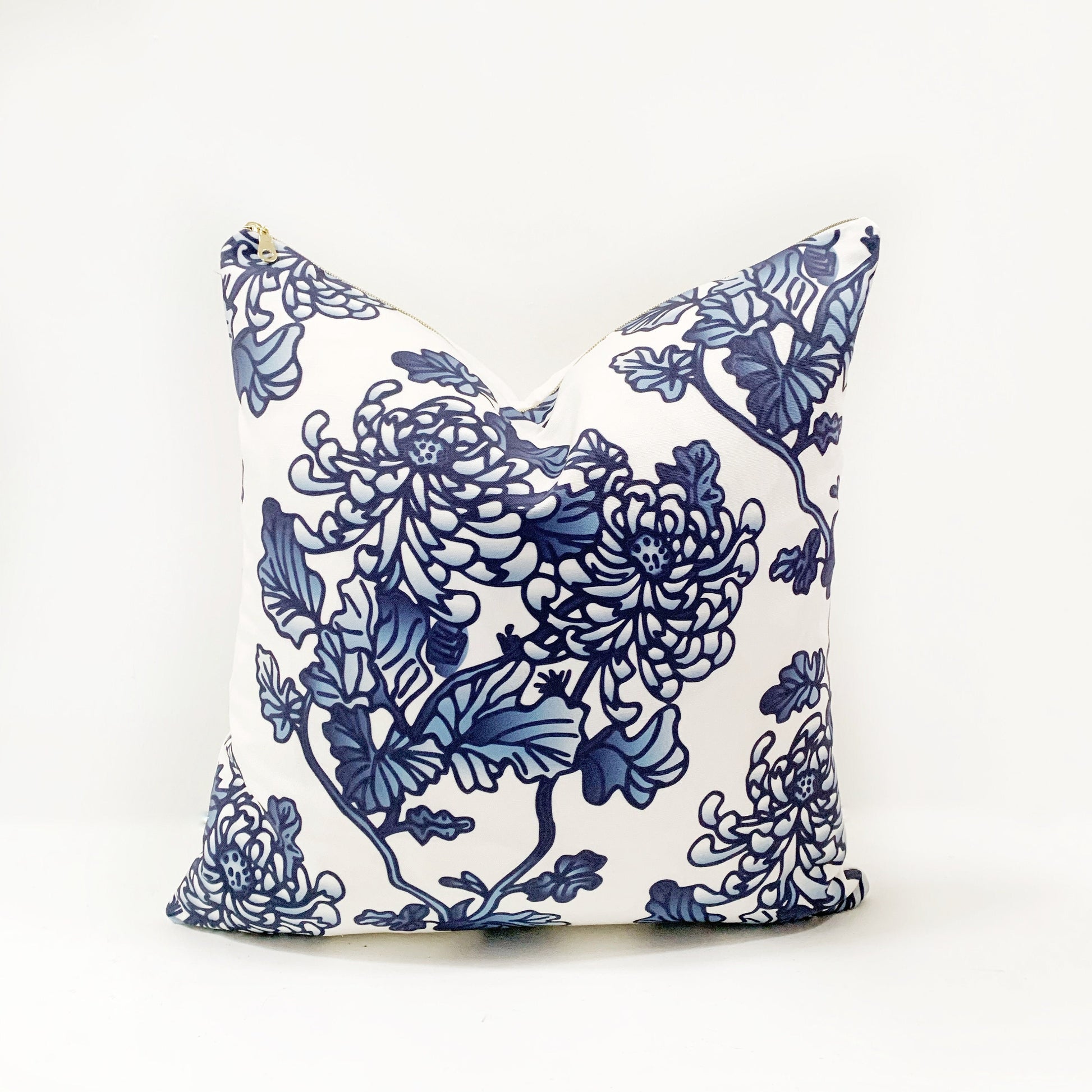 Cover Only | Chinoiserie Blue and White Floral | Chinoiserie Ginger Jar Accent Pillow