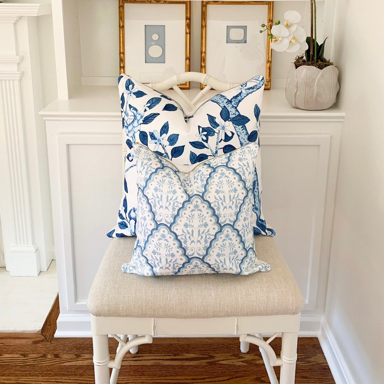 Cover Only | Elsie’s Garden | Designed by Danika Herrick | Grandmillennial Accent Pillow