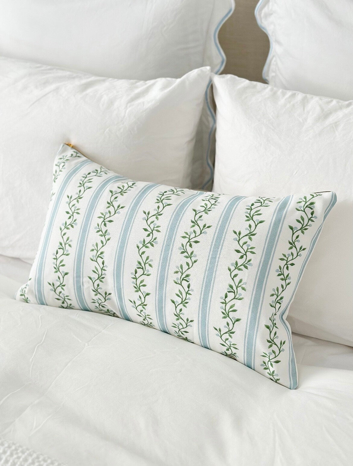 Cover Only | Libby Stripe | Designed by Danika Herrick | Grandmillennial Accent Pillow