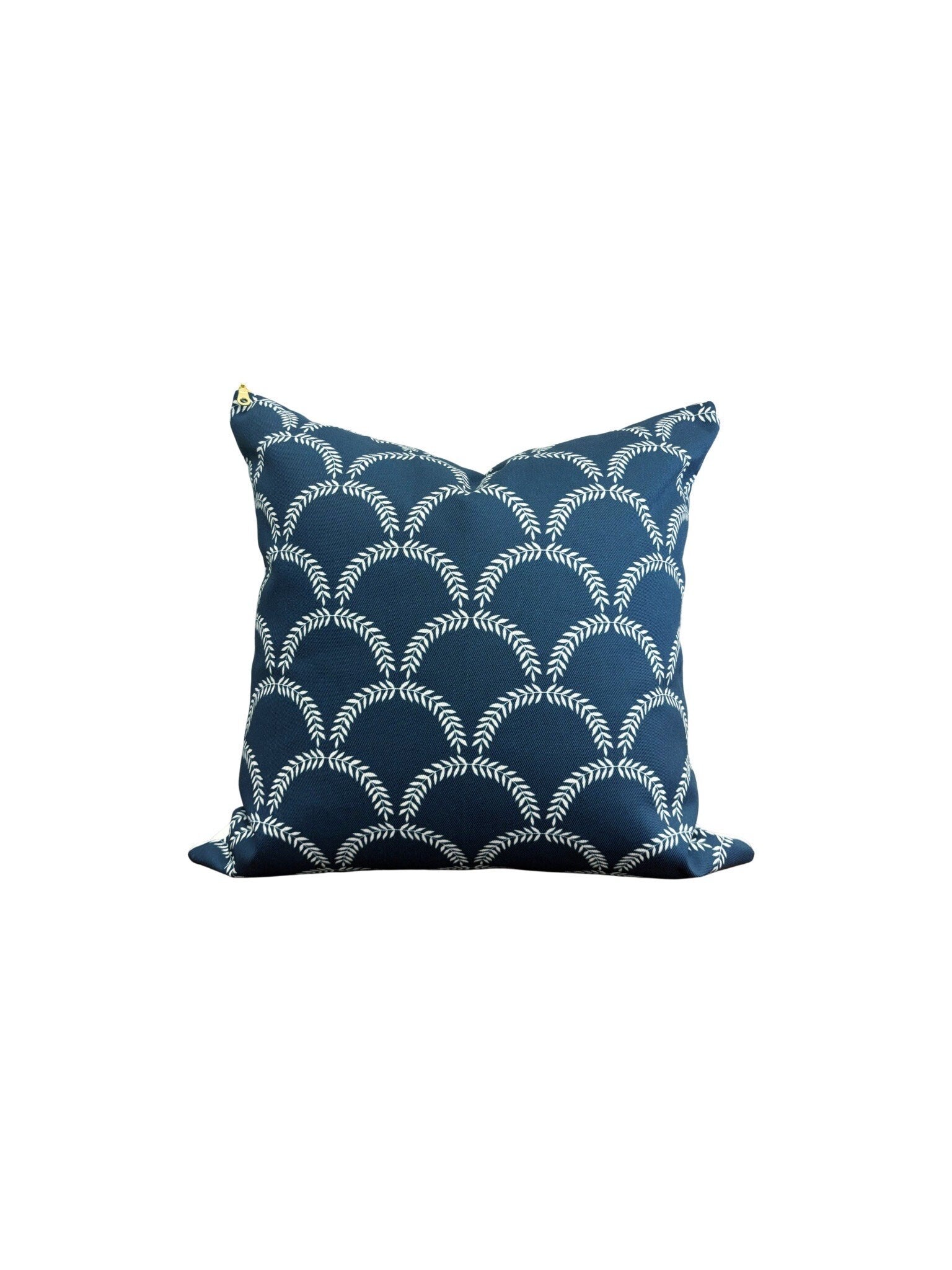 Overstock - Cover Only | Winifred Cream + Navy | Designed by Danika Herrick | Grandmillennial Accent Pillow