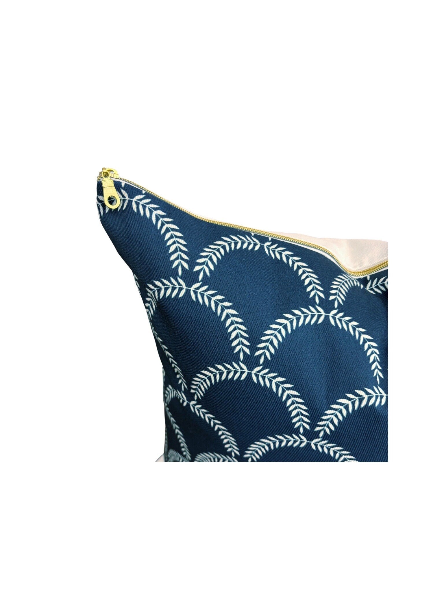 Overstock - Cover Only | Winifred Cream + Navy | Designed by Danika Herrick | Grandmillennial Accent Pillow