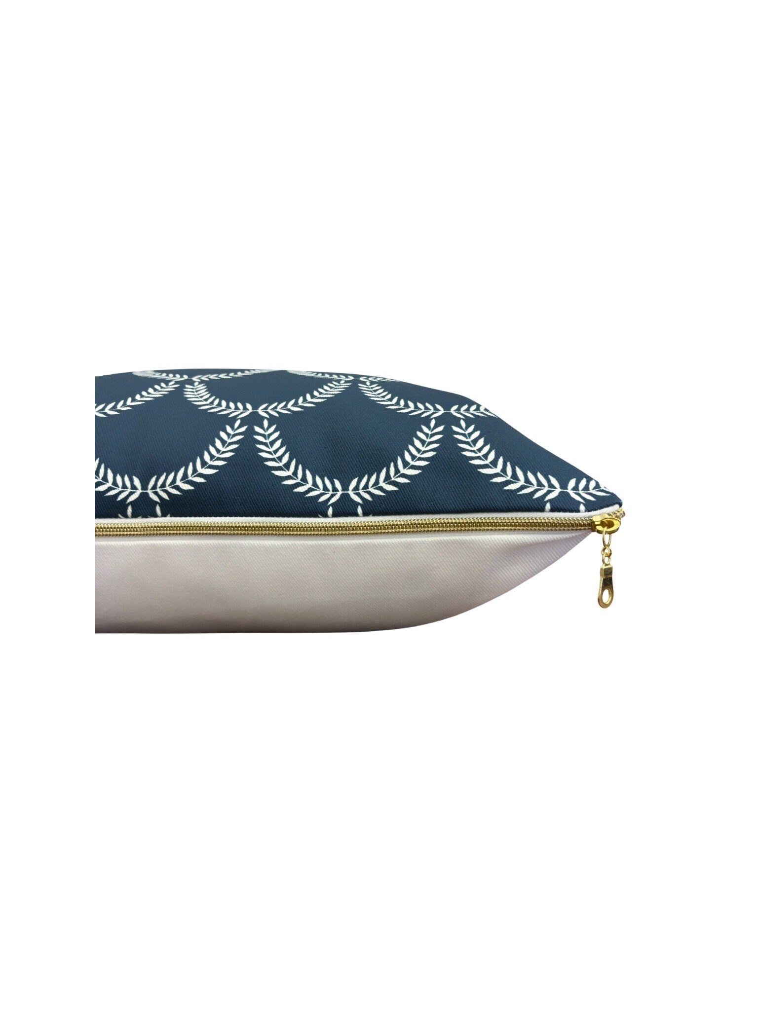 Overstock - Cover Only | Winifred Cream + Navy | Designed by Danika Herrick | Grandmillennial Accent Pillow