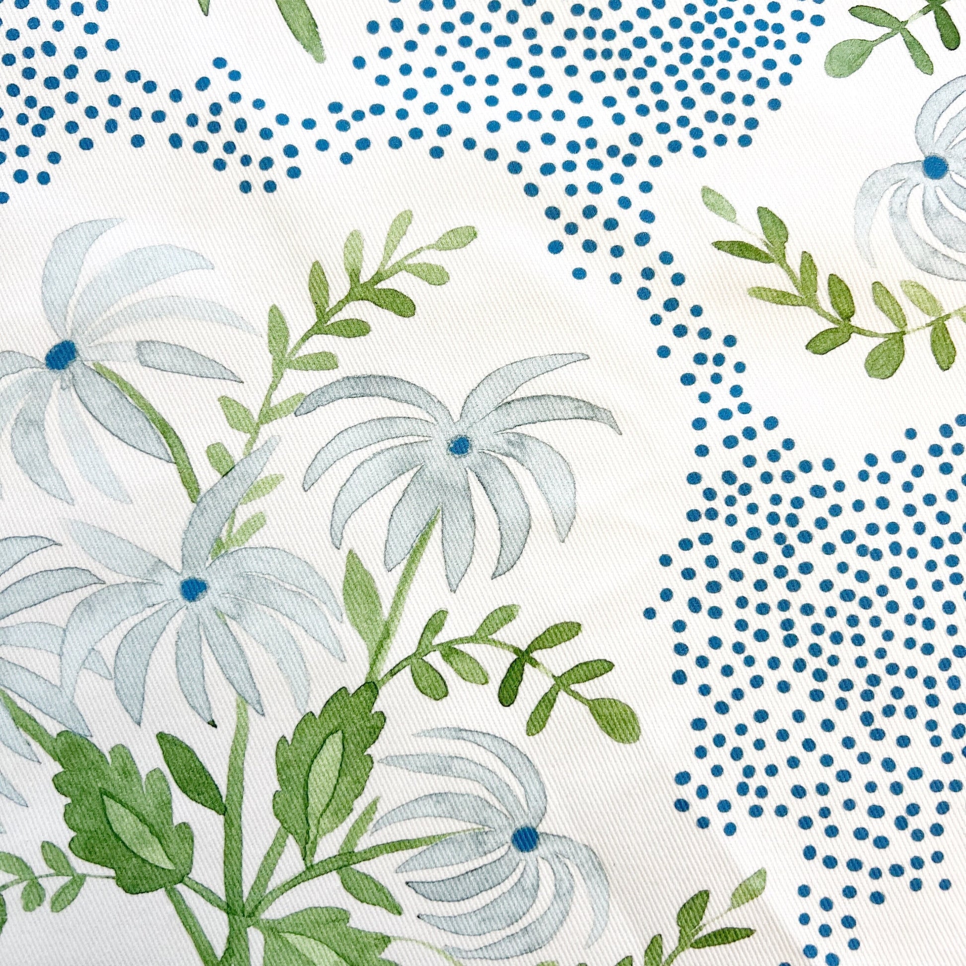Cover Only | Pearl’s Bouquet Blue and Green | Designed by Danika Herrick | Grandmillennial Accent Pillow