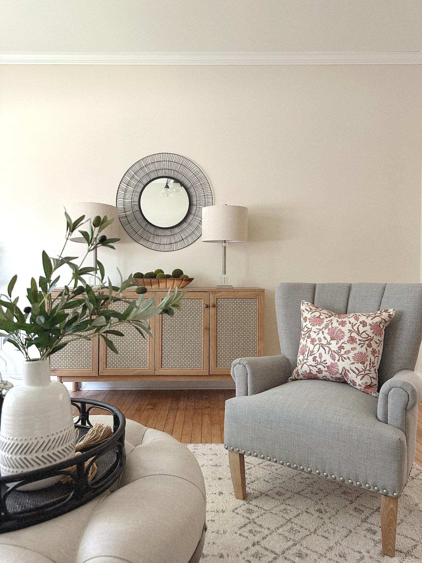 Cover Only | Kalami Floral Mauve | Designed by Holli Zollinger | Dogwood Denim Pillow Cover | Machine Washable
