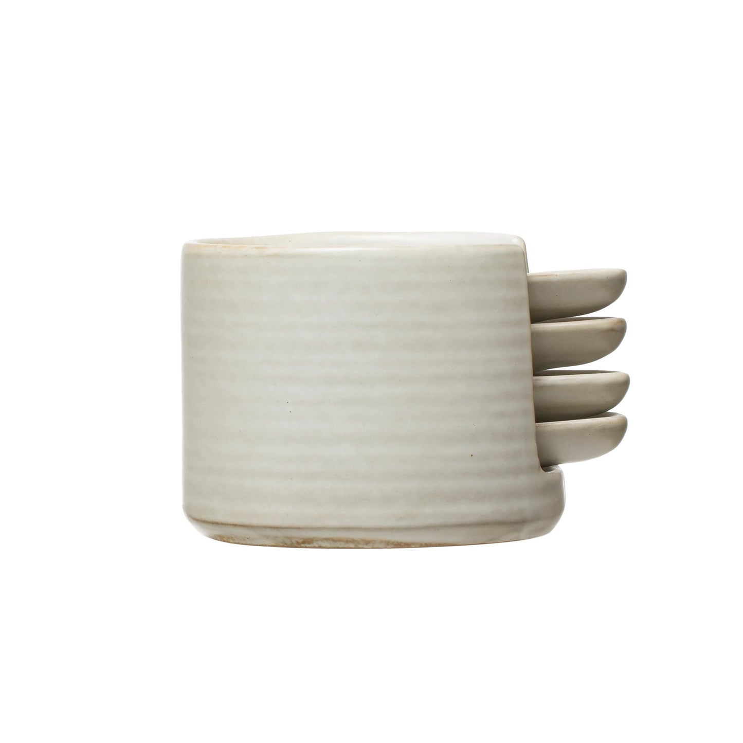 Stoneware Tapas Plates and Holder, Set of 5