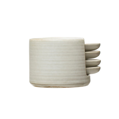 Stoneware Tapas Plates and Holder, Set of 5