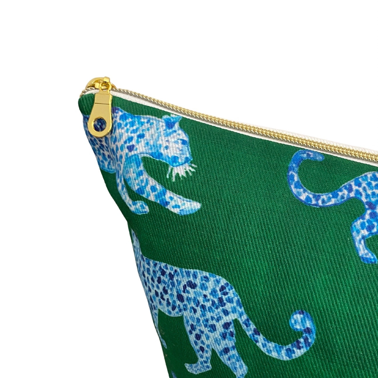 Blue and Green Leopard Pillow Cover- Designed by Danika Herrick