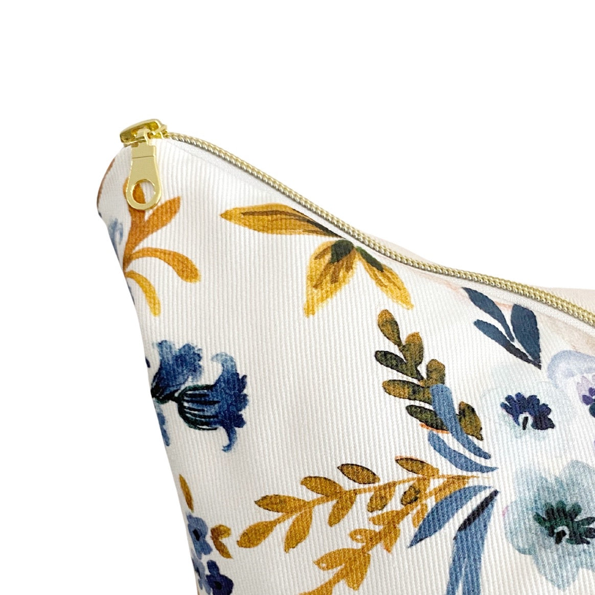 Victoria Floral Blue Pillow Cover