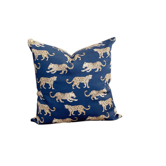 Navy Leopard Pillow Cover - Designed by Danika Herrick