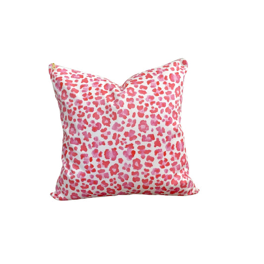 Pink Leopard Print Pillow Cover - Designed by Danika Herrick