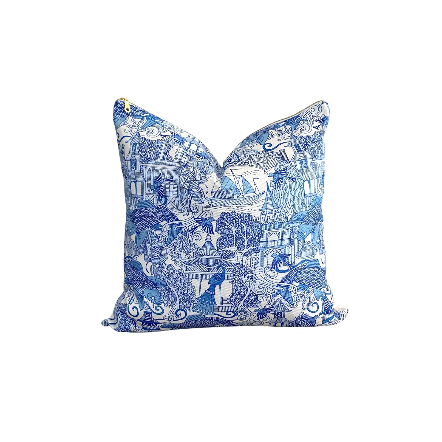 Chinoiserie Toile Pillow Cover