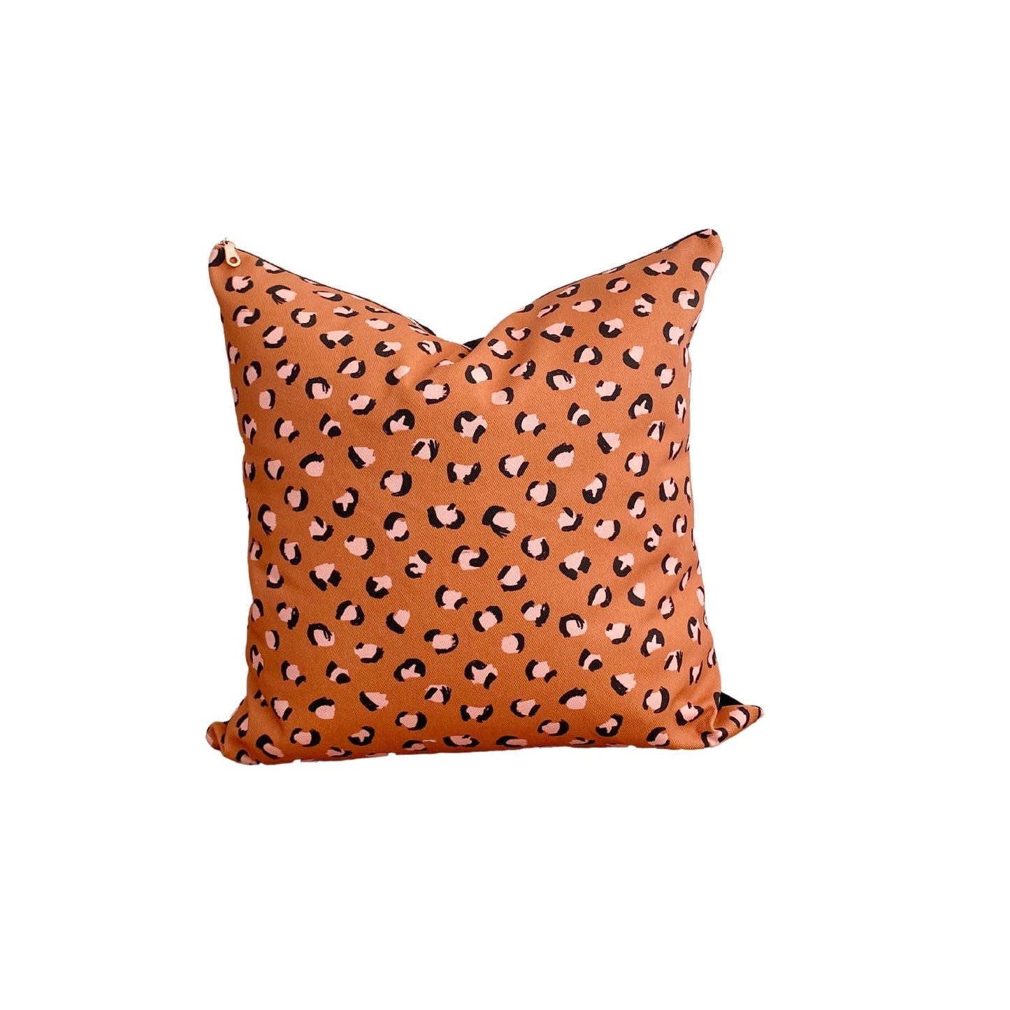 Rust and Blush Leopard Pillow Cover