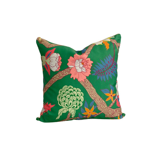 Green Peony Branch Pillow Cover - Designed by Danika Herrick